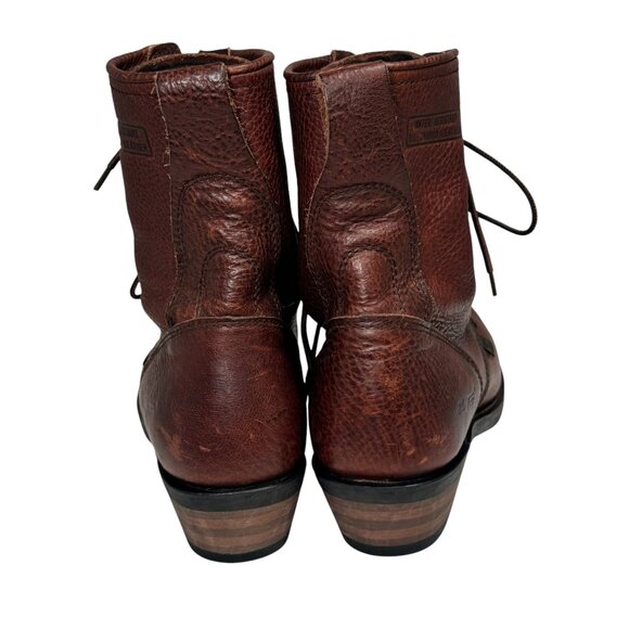 Ad-Tec 1173 Packer Boot Mens Sz 10M Brown Leather Lace Up Workwear Kiltie Logger - Picture 9 of 14